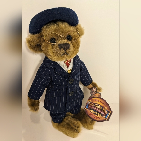 Vtg Pickford Brass Button Bears Baxter 1900s Style Fully Jointed Hand Crafted - Picture 1 of 3